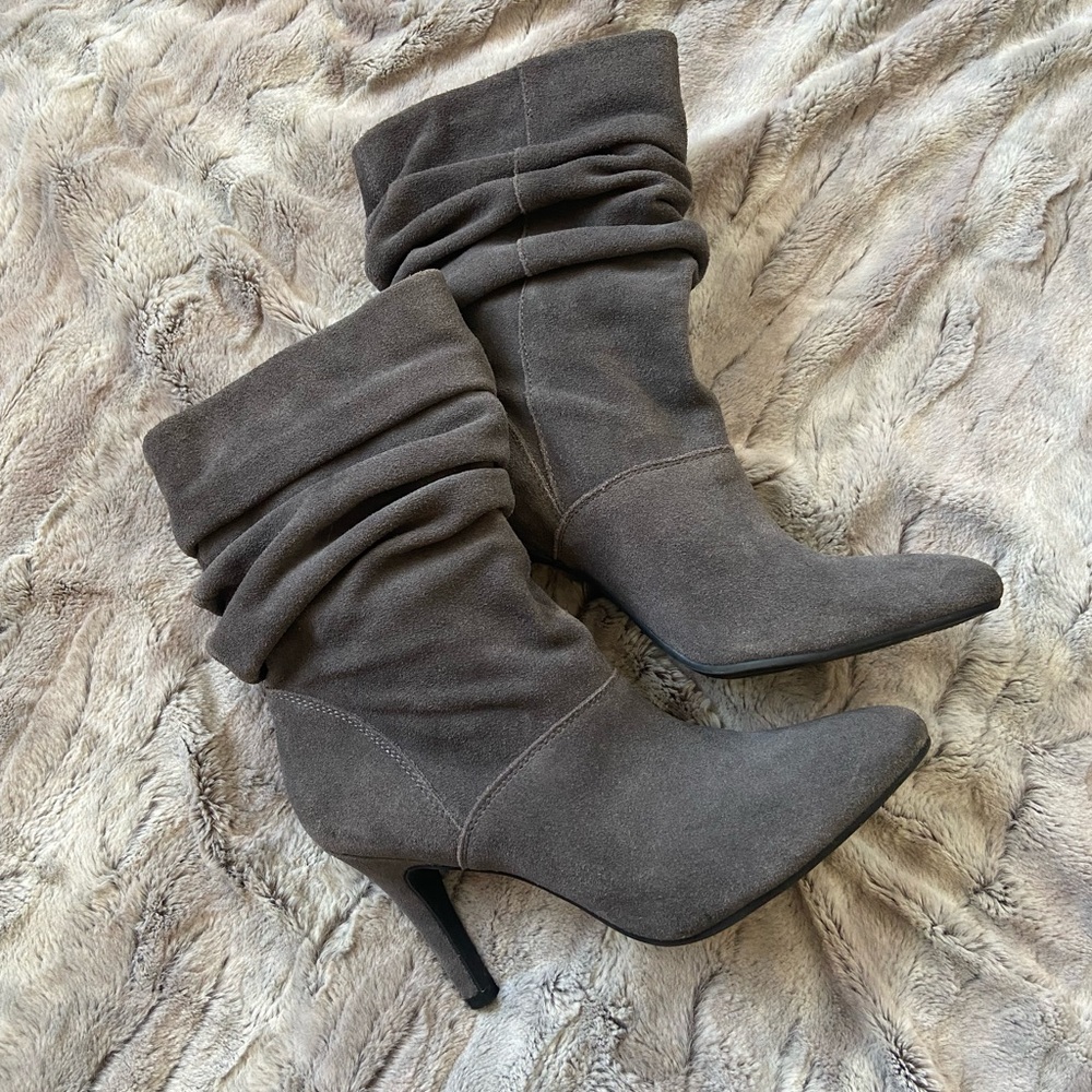 Suede Grey Booties